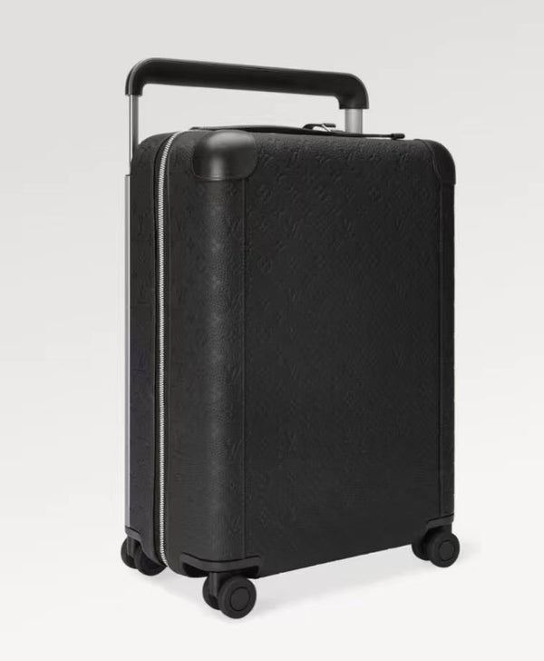 Embossed Luggage Black Aluminum Alloy Pull Rod