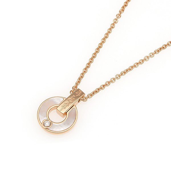 ˇFashion StreetˇGARI NECKLACE PINK GOLD MOP