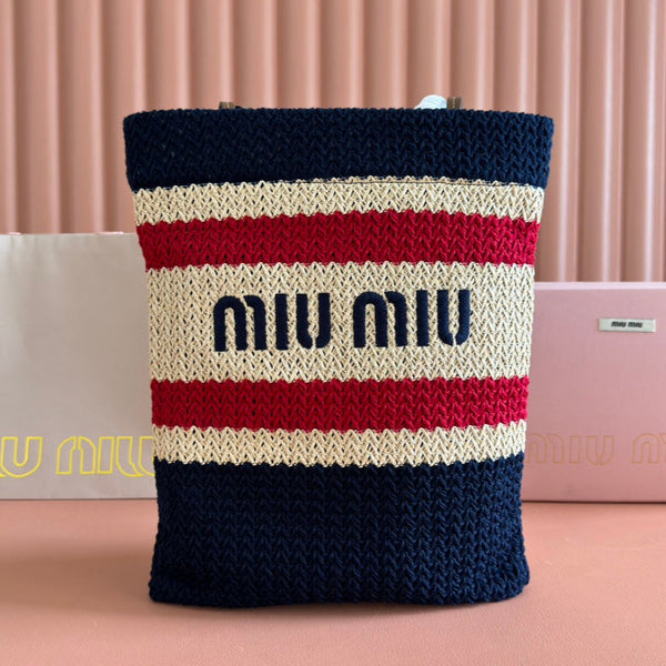 BOLSA TOTE WOVEN 38 MULTICOLOR IN RAFFIA